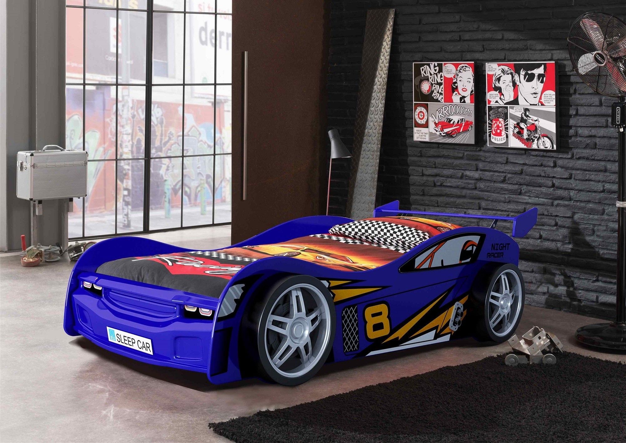 Łóżko samochód dla dzieci Night Racer Blue - Dla dziecka - zabawki
